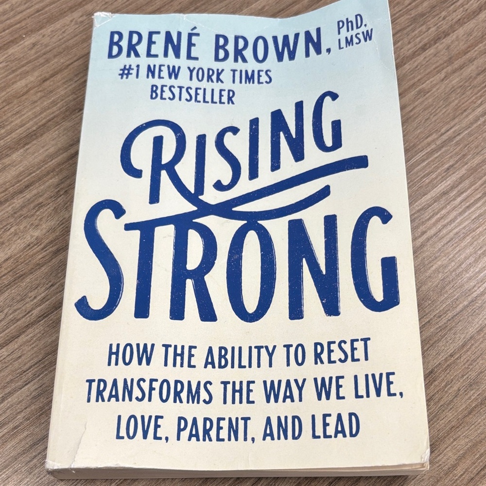 Rising Strong by Brené Brown - Cream & Blue Paperback